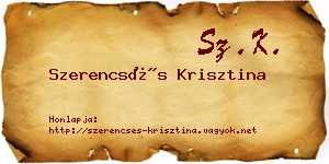 Szerencsés Krisztina névjegykártya
